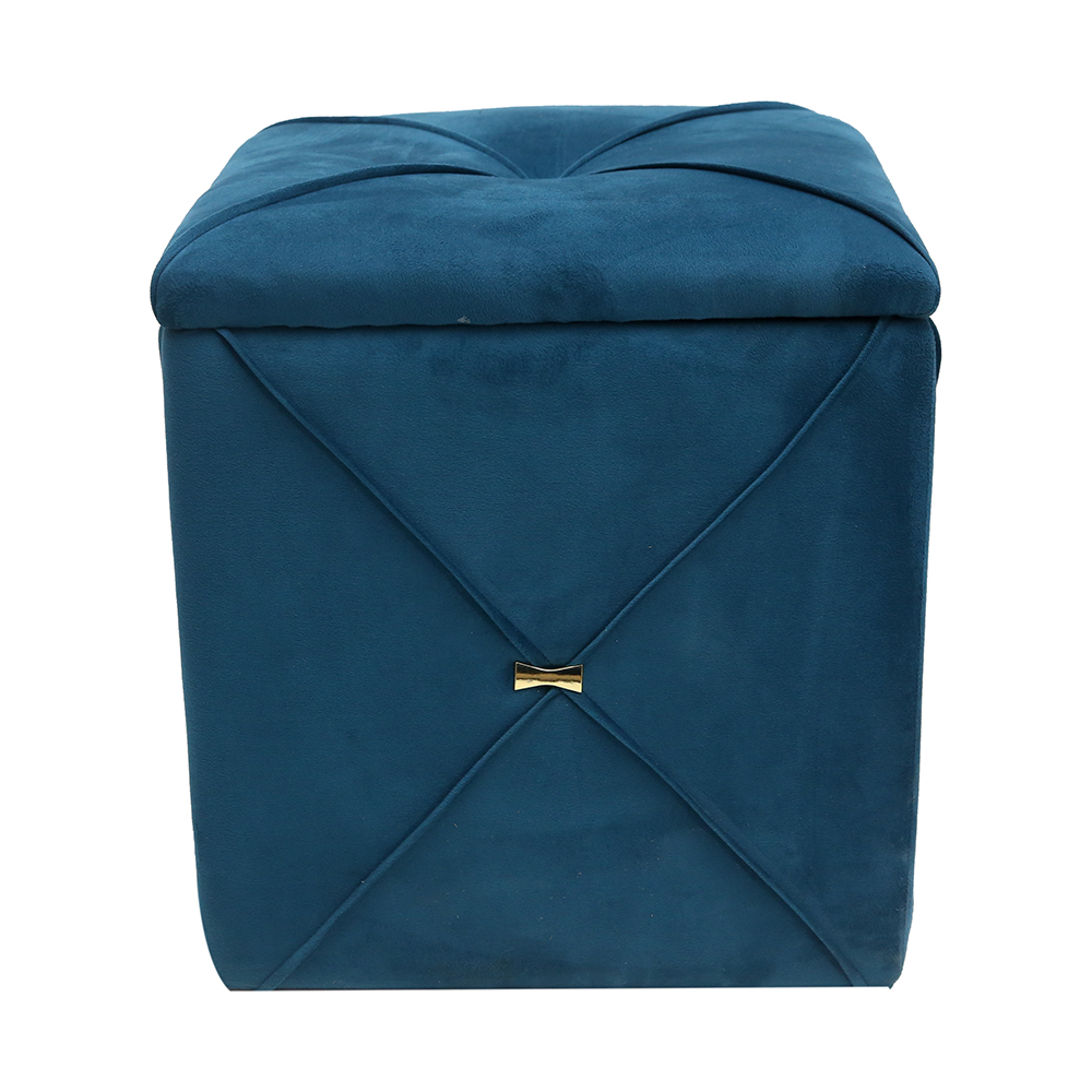 Velvet Ottomon Storage Stool
