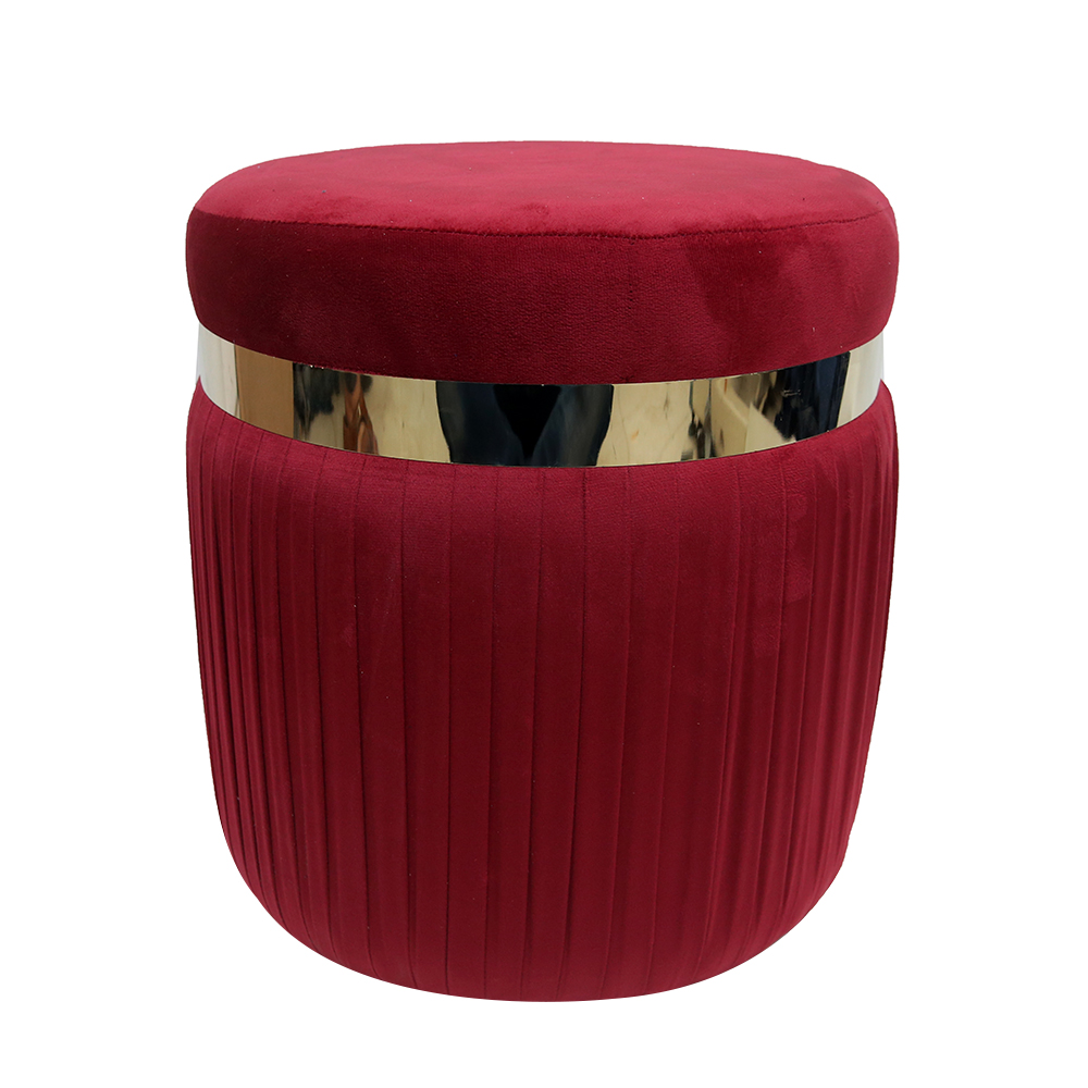Velvet Ottomon Stool
